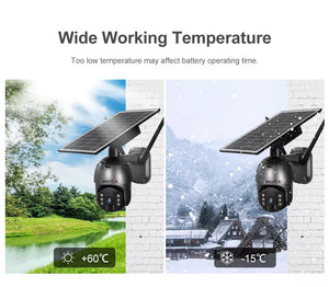 WIFI 4MP Solar Power Panel PTZ Zoom CCTV Outdoor Waterproof Security Camera - Smarton-WS12-4M