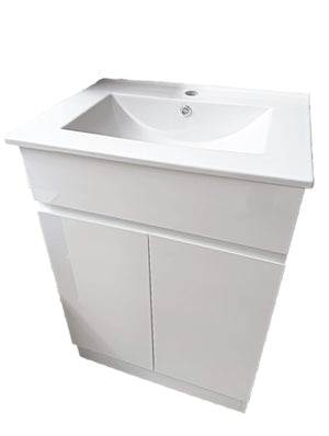 600mm Free standing Vanity ceramic top and integrated basin - HS600F