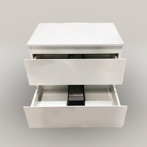 Wall Hung White Bathroom Vanity with Engineered Stone benchtop - B6001W-65