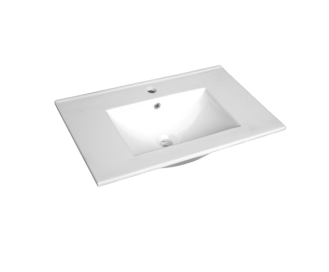 750mm Ceramic Vanity Basin Top With 1 Tap Hole-765*465