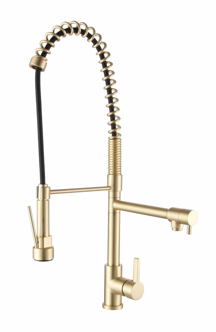 Kitchen Mixer Tap - Multi-Function with Flexi-Spray - Brushed Golden -FD0020-CCT-Go