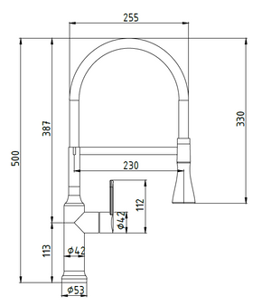 Kitchen Mixer Pull Out System Dual Function Spray - Z-3809