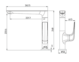 Chrome Solid Brass Kitchen Sink Mixer Tap - ZA11007