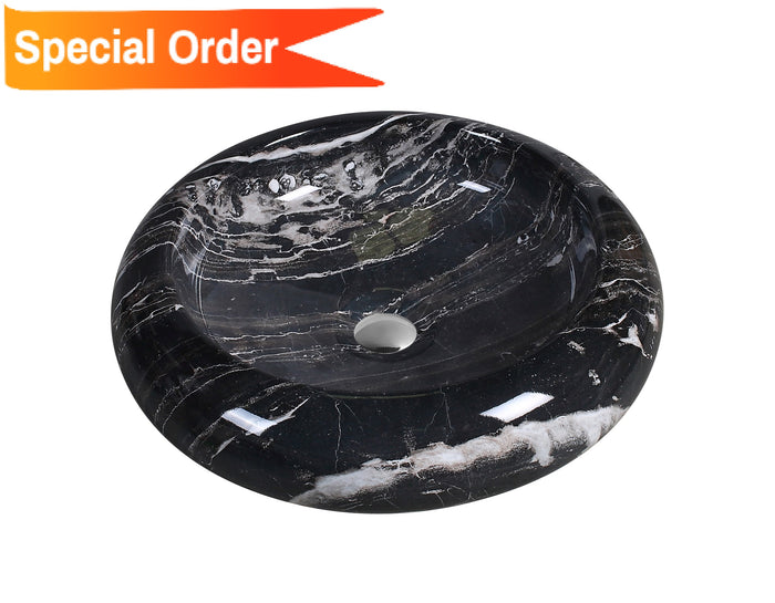 Art Basin Marble Pattern Round Top Mount Basin - A0051