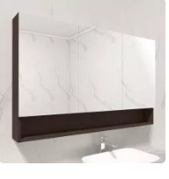 3 Doors Bathroom Mirrored Shaving Cabinet With Shelf-HS1200SS