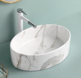 Art Basin Marble Pattern Top Mount Oval - GX1509