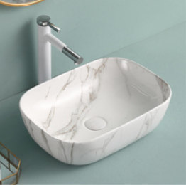 Art Basin Marble Pattern Top Mount Rectangle - GX1328