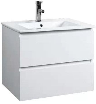 750mm Wall Hung Wall mount Vanity ceramic top and integrated basin no handle - HS750W