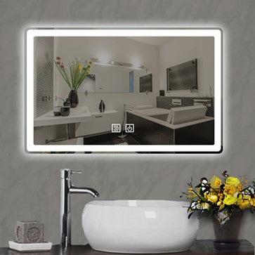 LED Frontlit Bathroom Mirror with Demister and Colour Switch - Rectangle 1 - 500/900/1000/1200/1300