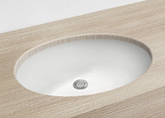 Round and Oval Under Mount Basin Bathroom Sink Gloss White Ceramic Sink-3021/3022/3024