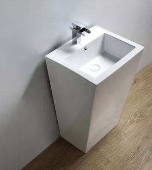 Floor-standing ceramic basin