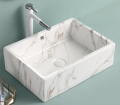 Art Basin Marble Pattern Top Mount Rectangle - GX1263