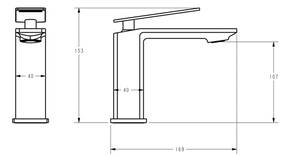 Basin Faucet Tap Mixer for undermount Basins - 810004C