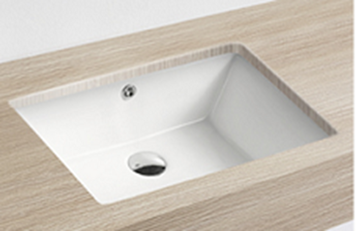 Rectangle Under-mount Undercounter Basin Bathroom Sink Gloss White Ceramic Sink-3026/3028