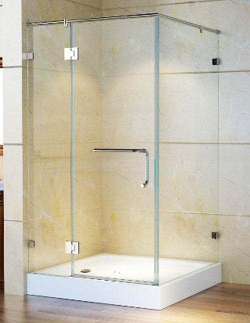 10mm Toughened Glass Shower Screens Frameless Pivoting Door -Clear-954L31