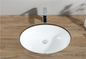 Round and Oval Under Mount Basin Bathroom Sink Gloss White Ceramic Sink - YN