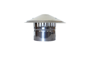 150mm Tiled Roof Soldered Cowl Vent Kit with Flashing and Duct - VKTS150