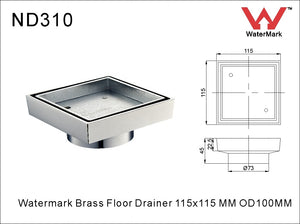 Floor Drain Tile Insert Floor Waste 115*115mm 100mm outlet -BD075