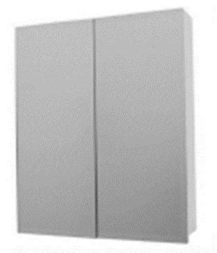 850mm Gloss White Double Door Mirrored Shaving Cabinet - HS850S