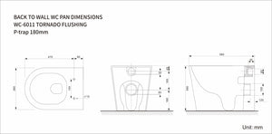 Wall Faced Ceramic Toilet Suite - 6011