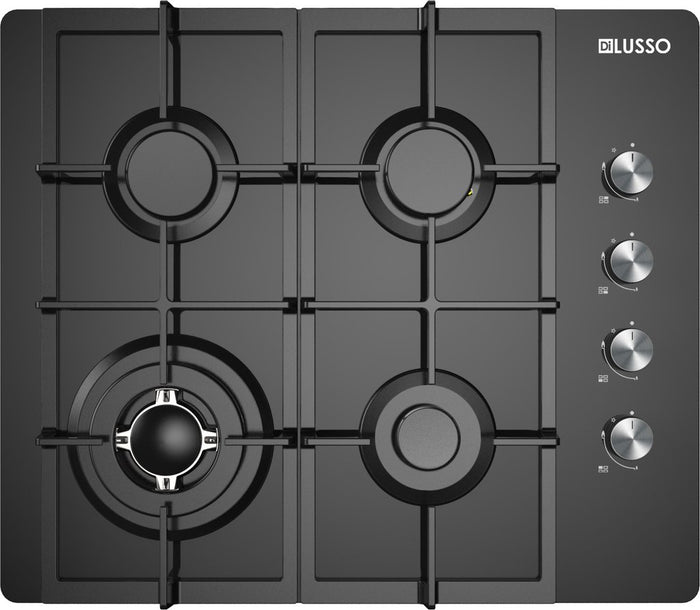 Di Lusso GAS COOKTOP - 600MM BLACK GLASS GC604MBFC