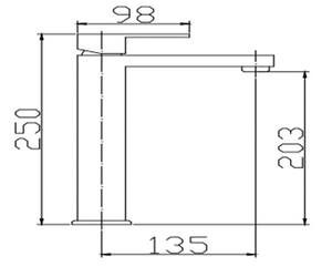 Vessel Mixer Tap / Tall Mixer Tap for Top Mount Basin - HD4203H