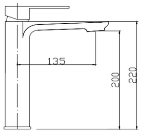 Vessel Mixer Tap / Tall Mixer Tap for Top Mount Basin - HD7031