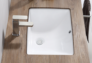 Rectangle Under-mount Undercounter Basin Bathroom Sink Gloss White Ceramic Sink -YN16/18/20/22R